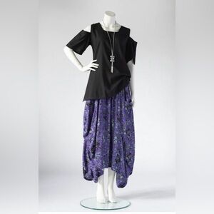 Kaliyana ODYSSEY SKIRT in Purple Borago Print Boston